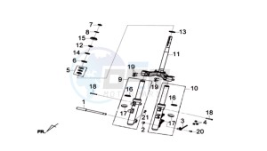 Joymax 300i ABS drawing STEERING  STEM - R-L CUSHION