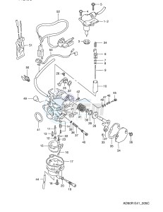 AD50 (E41) drawing CARBURETOR (MODEL M R)