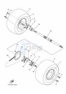 YFM700R (BMD6) drawing REAR WHEEL