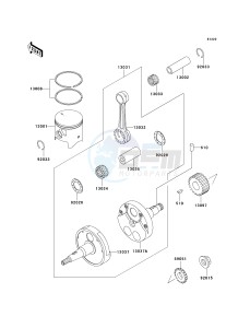 KDX 200 H (H10-H11) drawing CRANKSHAFT_PISTON-- S- -