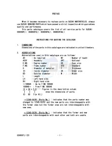 GSX650F (E21) Katana drawing * CATALOG PREFACE *