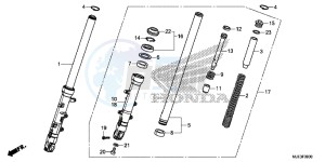 CBR650FE CBR650FE 2ED - (2ED) drawing FRONT FORK