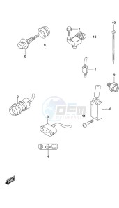 DF 30A drawing Sensor/Switch Tiller Handle w/Power Tilt