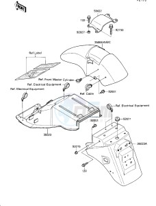 ZX 600 C [NINJA 600R] (C1-C2) [NINJA 600R] drawing FENDERS