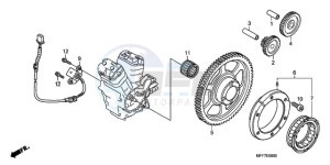 XL700VA9 Europe Direct - (ED / ABS SPC) drawing PULSE GENERATOR/ STARTING CLUTCH