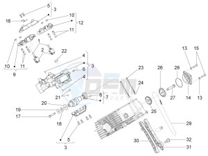 Stelvio 1200 8V STD - NTX drawing RH cylinder timing system (roller)