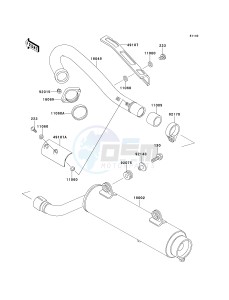 KSF 250 A [MOJAVE 250] (A10-A14) [MOJAVE 250] drawing MUFFLER-- S- -