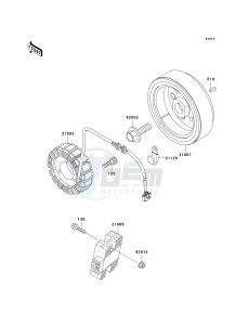 KL 650 A [KLR650] (A15-A19) [KLR650] drawing GENERATOR