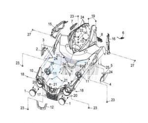 QUAD LANDER 300S drawing HEADLAMP CPL  / FR COWLING