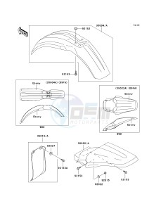 KX 100 A [KX100 MONSTER ENERGY] (A6F - A9FA) D9FA drawing FENDERS