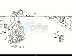 FIDDLE IV 50 (XG05W1-NL) (E5) (M1-M3) drawing R CRANK CASE-OIL PUMP ASSY