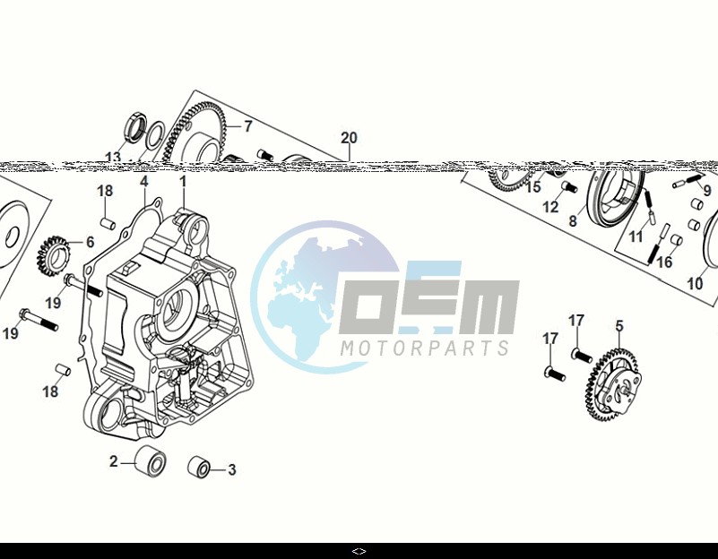 R CRANK CASE-OIL PUMP ASSY