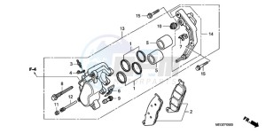 VT750C9 Europe Direct - (ED / MK) drawing FRONT BRAKE CALIPER