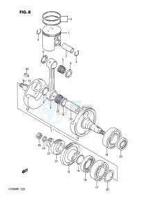 LT250R (E28) drawing CRANKSHAFT (MODEL F G)