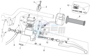 SR 50 ie AND carb. USA drawing LH Controls