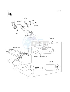 KX 250 W [KX250F MONSTER ENERGY] (W9FA) W9FA drawing MUFFLER-- S- -