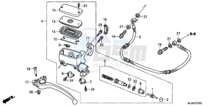 GL1800C drawing CLUTCH MASTER CYLINDER