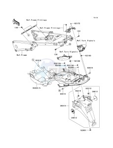 KRF 750 F [TERYX 750 4X4 NRA OUTDOORS] (F8F) C9FA drawing REAR FENDER-- S- -