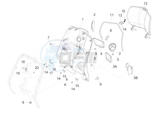 Sprint 50 4T 4V (EMEA) drawing Front glove-box - Knee-guard panel