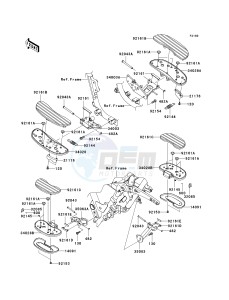 VN 1700 C [VULVAN 1700 NOMAD] (9FA) C9F drawing FOOTRESTS