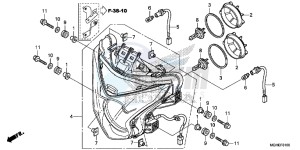 VFR1200XLE CrossTourer 2ED drawing HEADLIGHT