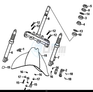 ALLO 50 (45 KM/H) (AJ05WA-EU) (L8-M0) drawing STEERING STEM FRONT CUSHION