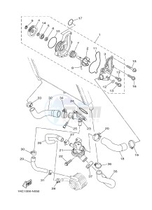 MT09 MT-09 900 (1RCN 1RCP) drawing WATER PUMP