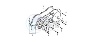 SA50 drawing LEFT CRANKCASE COVER