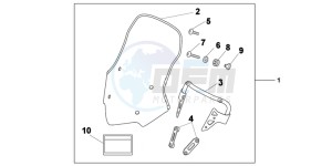 NC700XAD NC700X ABS Europe Direct - (ED) drawing KIT  WINDSCREEN