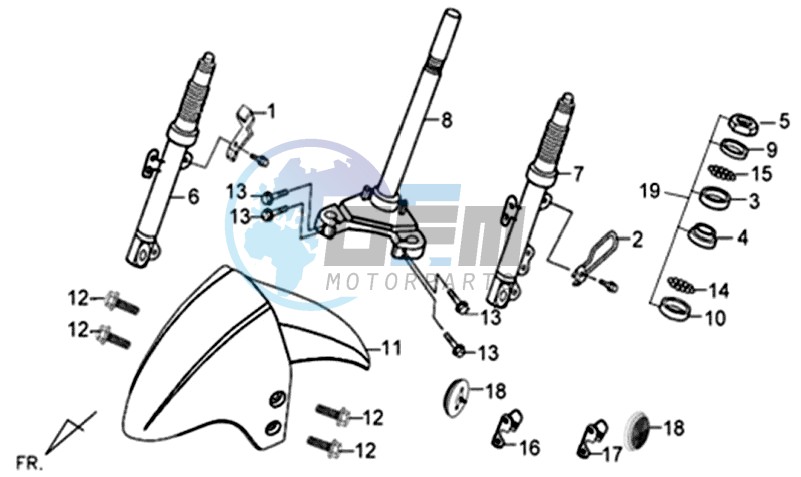 FRONT FENDER / FRONT FORK/ STEERING HEAD BEARING