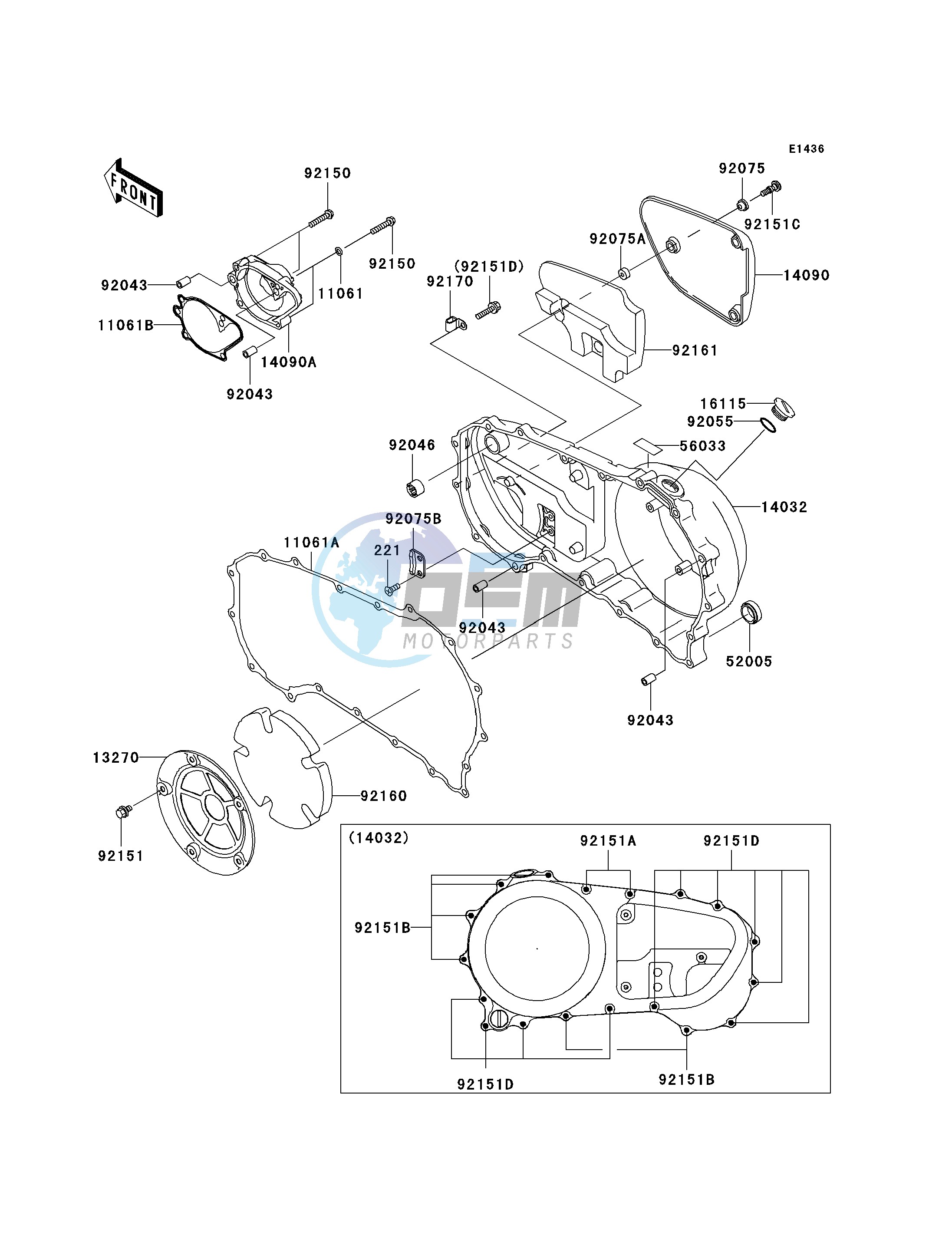 RIGHT ENGINE COVER-- S- -