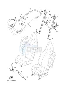 YXZ1000ES YXZ10YMSH YXZ1000R EPS SPECIAL EDITION (2HCF) drawing SEAT 2