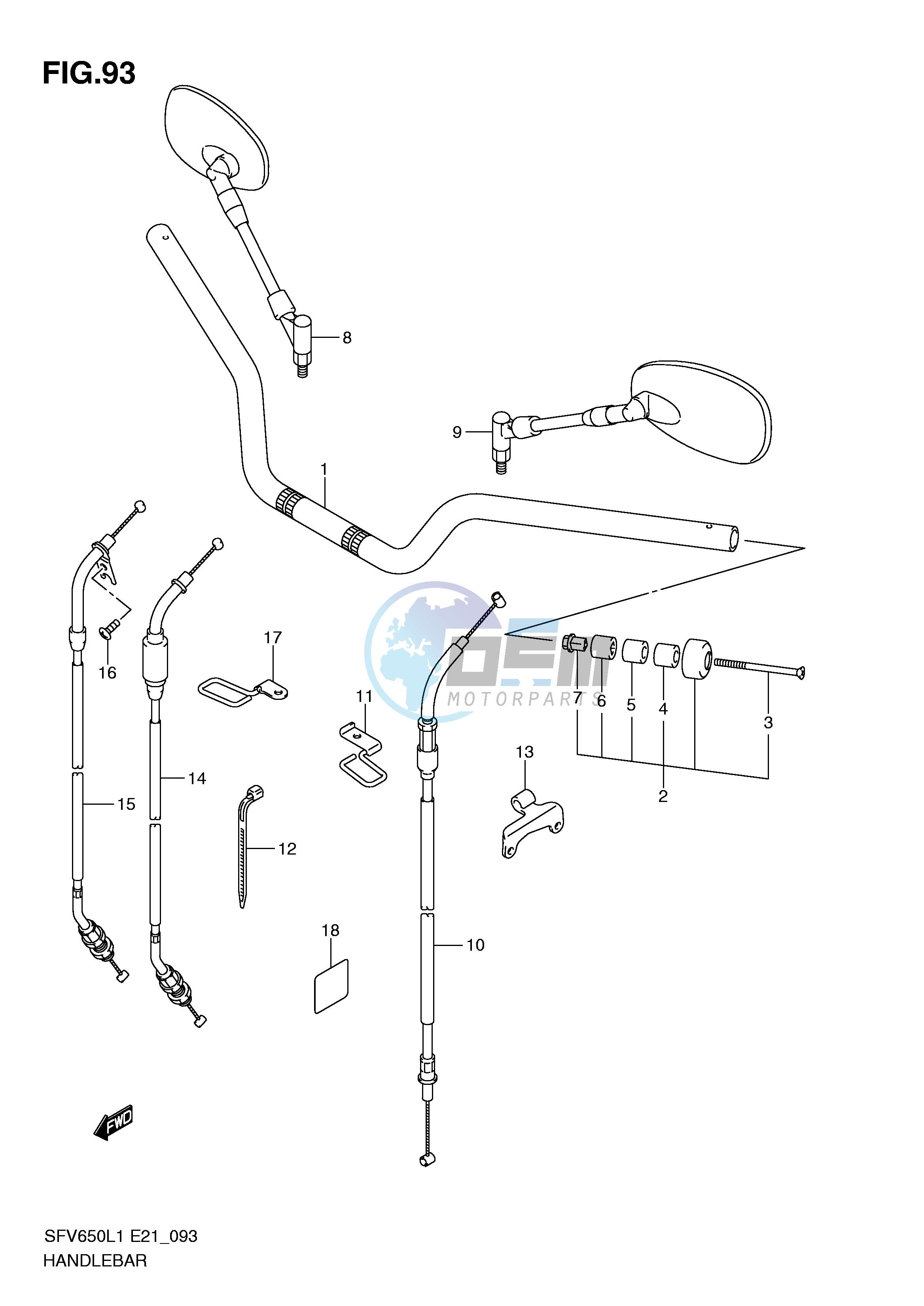 HANDLEBAR (SFV650UL1 E24)