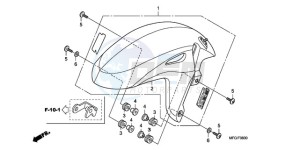 CB600FA France - (F / CMF) drawing FRONT FENDER