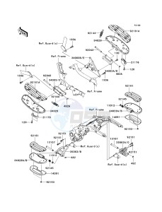 VN 1600 D [VULCAN 1600 NOMAD] (D6F-D8FA) D8F drawing FOOTRESTS