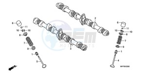 CB1300A9 UK - (E / ABS MKH MME TWO) drawing CAMSHAFT/VALVE