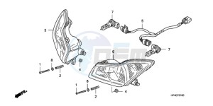 TRX420TMA Australia - (U / 2WD) drawing HEADLIGHT