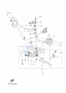 YFM700R (BMD6) drawing HANDLE SWITCH & LEVER