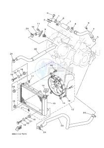 YFM450FWBD YFM45KPXJ KODIAK 450 EPS (BB53) drawing RADIATOR & HOSE