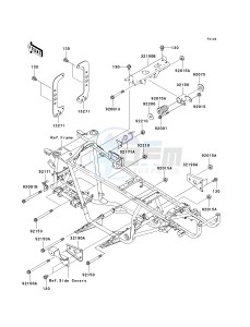 KVF 360 C [PRAIRIE 360 4X4 HARDWOODS GREEN HD] (C6F-C9F) C7F drawing ENGINE MOUNT