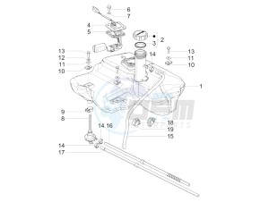 VXL 125 4T 3V drawing Fuel tank