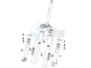 Liberty 200 4t e3 drawing Fork components (Escorts)