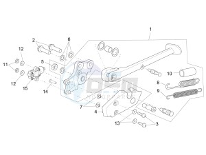 RSV4 1100 RACING FACTORY E4 ABS (APAC) drawing Central stand