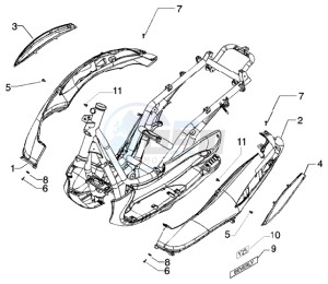 Beverly 125 RST drawing Side coverings