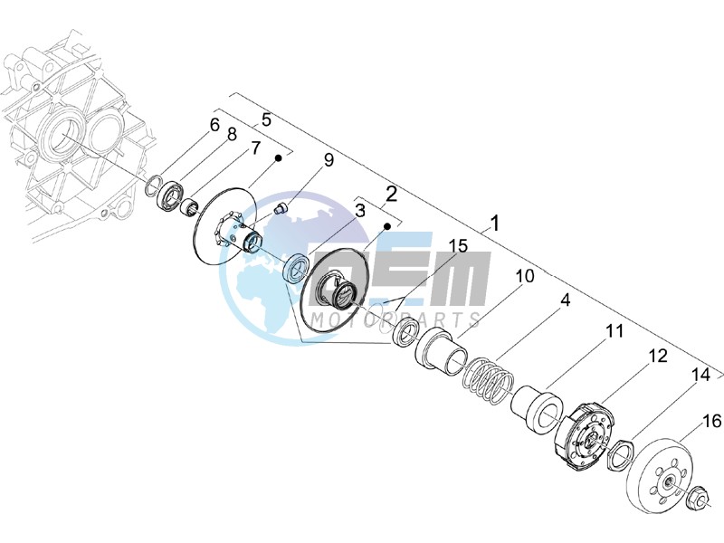 Driven pulley