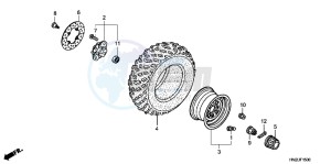 TRX500FAB drawing FRONT WHEEL