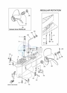 F300BETX drawing PROPELLER-HOUSING-AND-TRANSMISSION-2