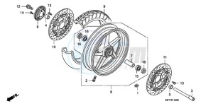 CB1300A9 BR / ABS MME - (BR / ABS MME) drawing FRONT WHEEL