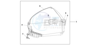 CBF1000SA UK - (E / ABS MKH) drawing 45L TOP BOX COOL WHITE