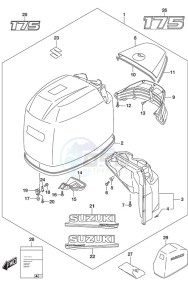 DF 175 drawing Engine Cover (Black)